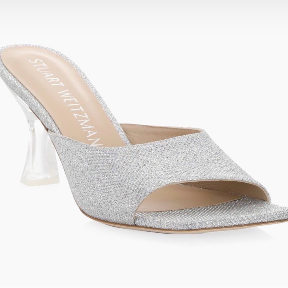 🩶Stuart Weitzman Tia 75 Metallic Sandals US 9
